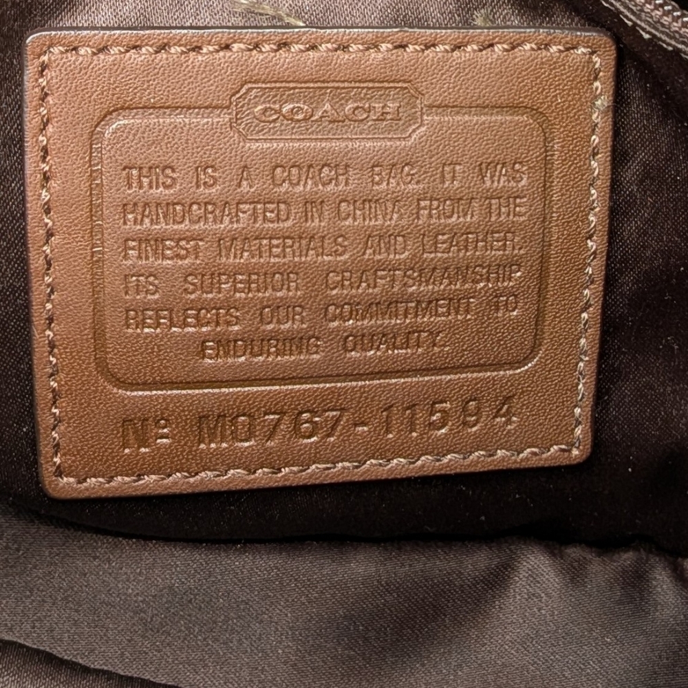 Coach Bleeker Crossbody Bag Jessie Signature Gold Tan Mini Messenger Buckle Y2K - Picture 16 of 16